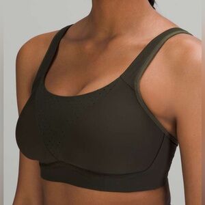 Lululemon run time bra size 34 DD dark olive green